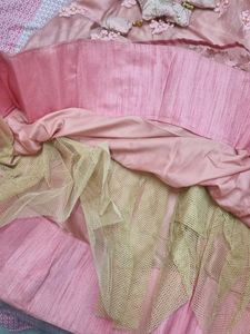 Cute Peach Floral Leheghna with Blouse &amp; Dupatta