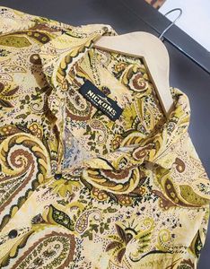 Olive Color Printed Top Like Shirt For 44 Bust