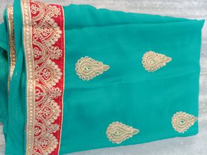 Teal Green Saree.not Used Brand New One