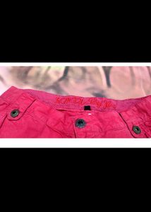 Women Red Cargo Pant