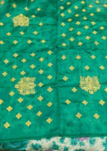New Beautiful Saree, Embroidery Work Unstitched Bl