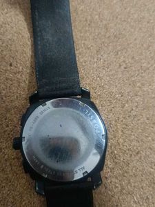 Fossil Black Leather Watch