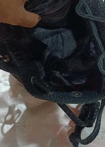 Chic Black Bucket Bag