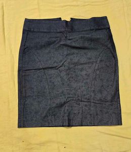 Gray Pinstripe Pencil Skirt