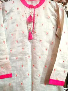 Beautiful Grey Pink Kurta