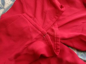 Red Wide Leg Pants