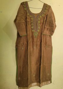 Elegant Brown and green punjabi suit 😍