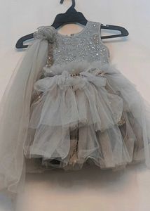 Elegant Silver Party Dress