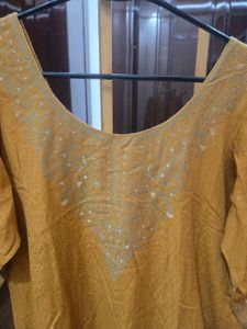 Mustard Kurta Set