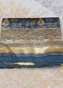 cottan Grey saree...unused