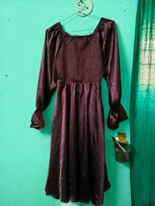 Elegant Brown Midi Dress