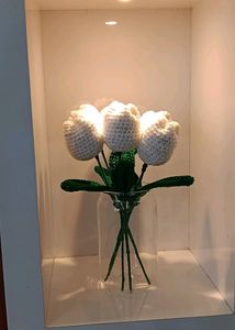 Crochet White Tulip 🌷🤍