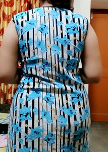 Floral Striped Sleeveless Dress