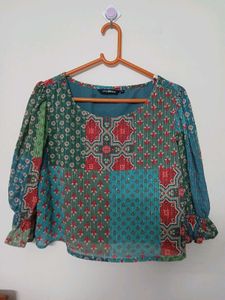 Printed Crop Top
