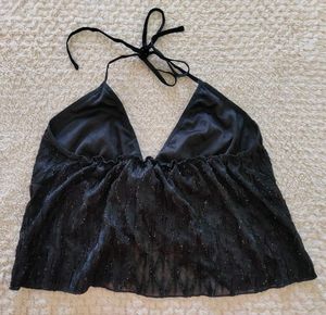 🖤 CIDER 3D wavy pattern halter top 🖤