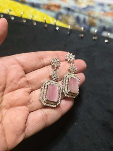 Pink Zircon Earring