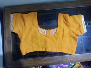 Orange Designer Saree- Blouse
