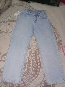 Light Wash Wide Leg Denim Jeans