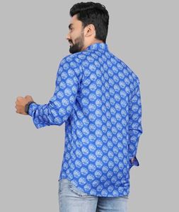Blue Printed Kurta XxL (V)