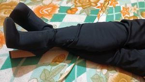 Stylish Black Thigh High Boots