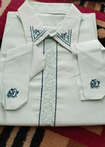 Embroidered Collar Shirt Pant Picae