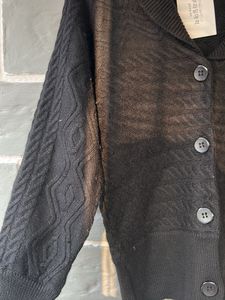 Elegant Black Cardigan Sweater