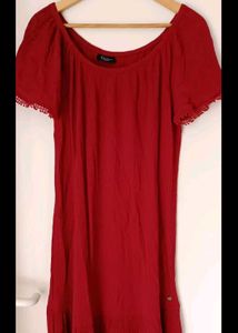 Red Off-Shoulder Dress