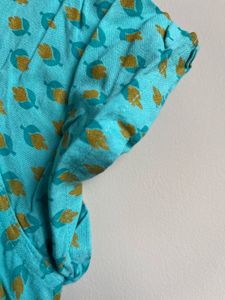 Blue Foil-Printed Kurta