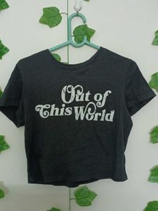H&amp;M Out Of This World Crop Top Tshirt