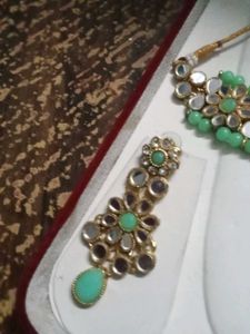 Mint Green Kundan Jewelry Set