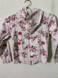 Floral Zip-Up Hoodie