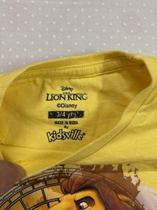 Kids Lion King Graphic T-shirt Yellow