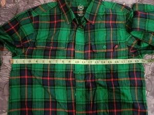 Wonder Nation Green Plaid Flannel Shirt