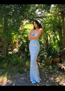 Imported Floral Dress🩵
