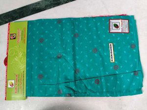 Teal &amp; Red Printed Unstitched Salwar Suit