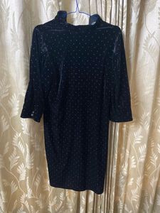 Elegant Black Velvet Mini Dress