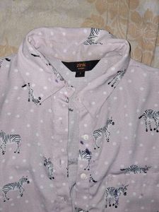 Pink Zebra Print Shirt