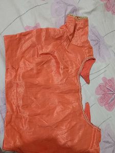 Peach Colour Net Saree
