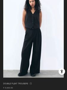 Extra Wide Leg Black Pants-ZARA (Brand New)