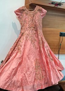 Beautiful Peach Colored Ethnic Gown