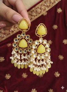 Yellow Dangler Earrings