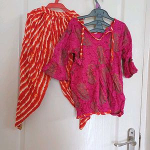 Festive Kurta- Dhoti Salwar Set For 4-6 Yrs