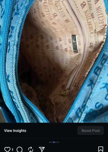 Blue sling bag