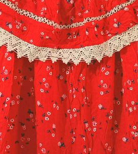 Red Floral Off-Shoulder Top