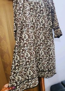 Brown Kurti And Pant Set