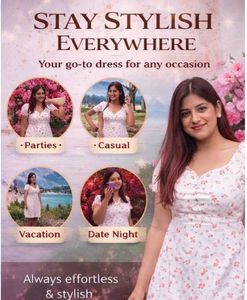 Branded Yousta Floral Mini Dress- Size M