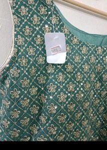 Elegant Teal Ethnic Gown