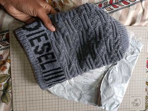 Diesel Gray Knit Beanie