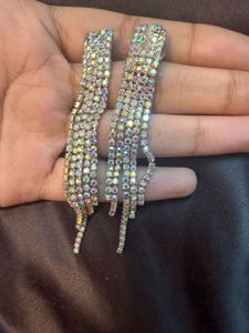 Sparkling Rhinestone Dangle Earrings