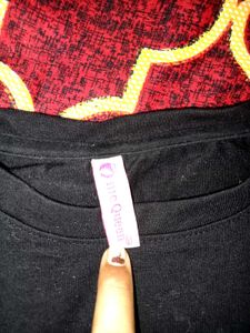 Black Tishirt For Girls Daily Use